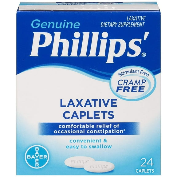 Phillips Laxative Caplets Comfortable Relief Occasional Constipation, 24ct
