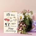 thumbnail image 3 of Tarjeta de aniversario Detuca para 15 años de boda, doble cara, 20 x 13,5 cm, 3 of 6