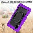 thumbnail image 4 of For Xiaomi Redmi Pad SE 8.7 inch 2024, 360 Rotating Shockproof Cover with Stand, Handle, Shoulder Strap, Purple, 4 of 7