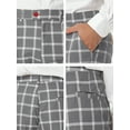 thumbnail image 6 of Lars Amadeus Men's Plaid Dress Pants Slim Fit Business Checked Trousers, 6 of 6