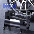 thumbnail image 6 of 12V Portable Car Tire Inflator, Double Cylinder Air Compressor with Mechanical Gauge, Fast Inflation for Cars, Motorcycles, Bikes, Balls & More, 6 of 7