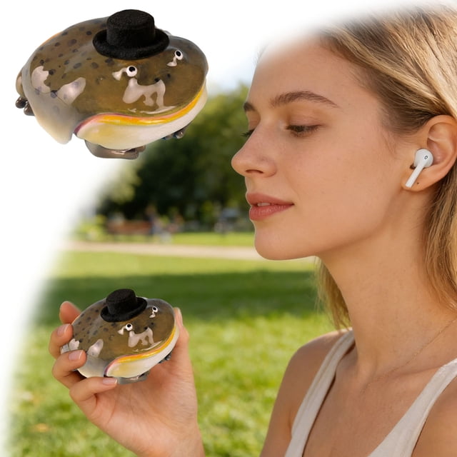 Earbuds Compatible With Frog Design Cover Animals Soft Scratch Wireless Earphone Protector Handmade