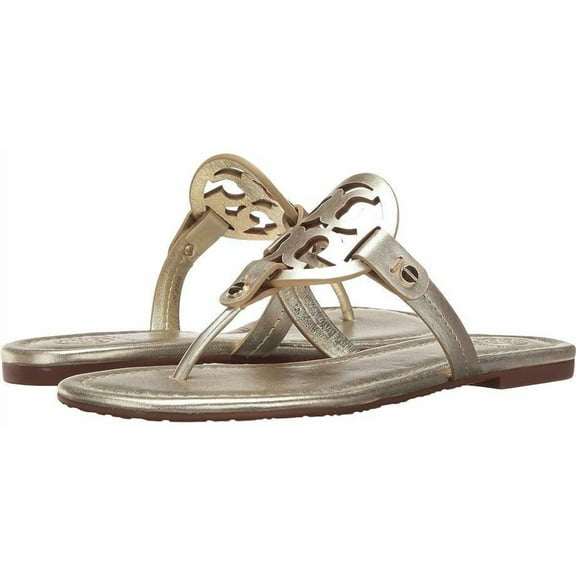 Tory Burch Miller Metallic Leather Sandal - Spark Gold - 8