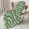 thumbnail image 3 of Sikiie Light Green Squares Cozy Flannel Fleece Throw Blanket: Lightweight & Thick for All Seasons - Perfect for Women, Men, & Kids"40"x30", 3 of 6