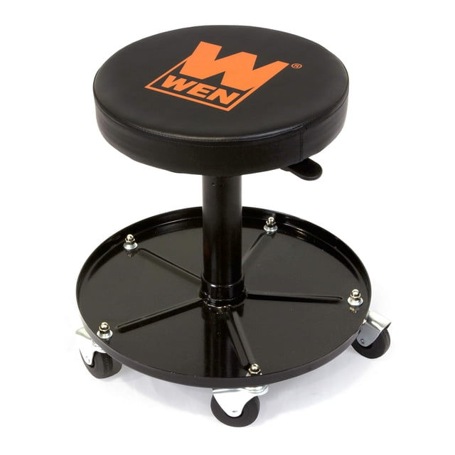 Taburete mecánico WEN 73012T, neumático, rodante, capacidad de 300 libras