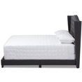 thumbnail image 3 of Baxton Studio Alesha Lit Complet en Tissu Capitonné Gris Anthracite, 3 of 9