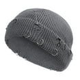 thumbnail image 2 of Dyfzdhu Men Women Outdoor Solid Color Hole Knitted Cotton Hat Sunscreen Running Sports Warm, 2 of 4
