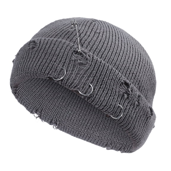 Hats for Men Women Solid Hole Knitted Cotton Hat Sunscreen Warm Sports Headwear