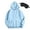 Light Blue, variant on Maplenight Womens Hooded Sweatshirt Casual Drawstring Hoodies with Eye Mask Relaxed Fit Long Sleeve Pullover Sweatshirts
