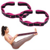 BESTSKY 2Pcs Yoga Strap,Alignment Assist Loop Stretch Strap,Yoga Straps for Stretching Home Gym Physical Therapy,Style2