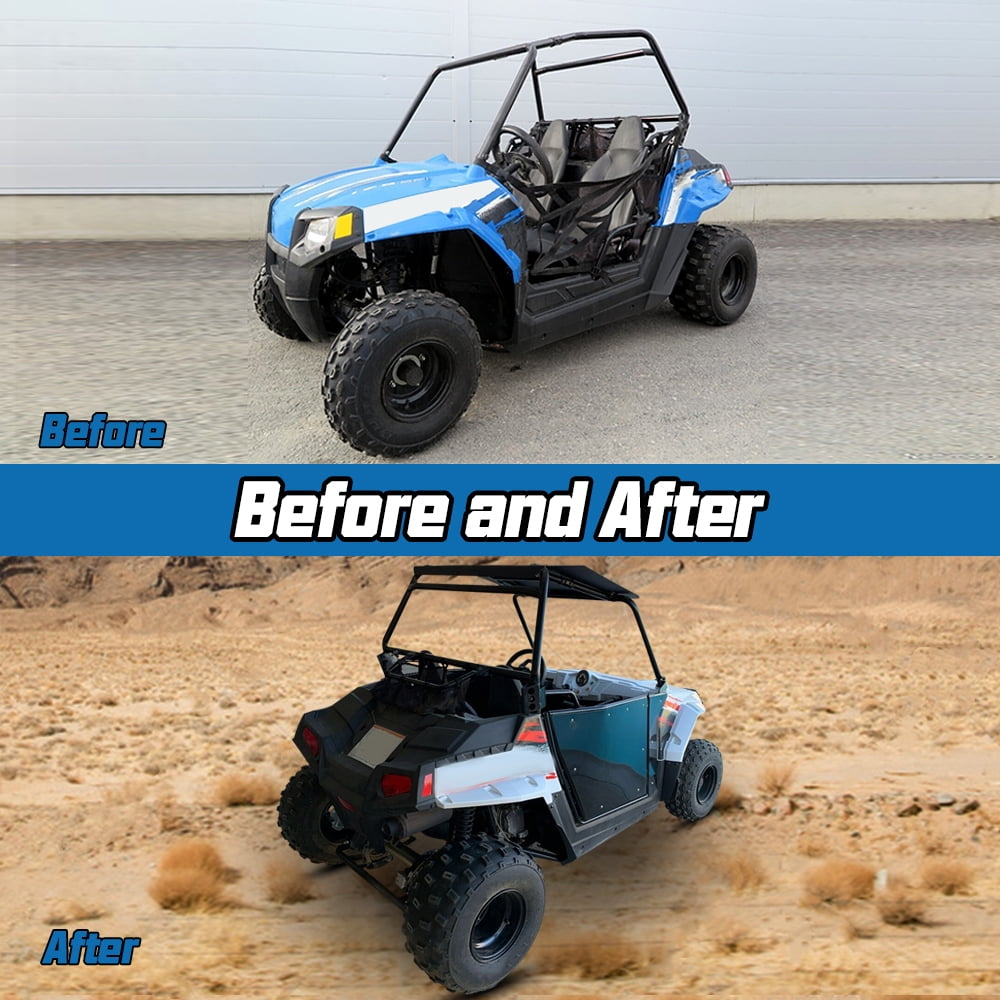 Ecotric Kojem Pair Cab Doors Aluminum Set Full Swing Open Compatible with 2009 - 2017 Polaris RZR 170 UTV Powder Coated, 1 Pair