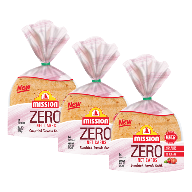 Mission Foods Zero Net Carb Tortillas Flavor Sundried Tomato Basil