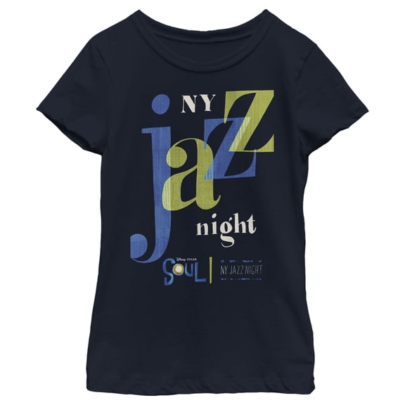 Girl's Soul NY Jazz Night  Graphic Tee Navy Blue Large