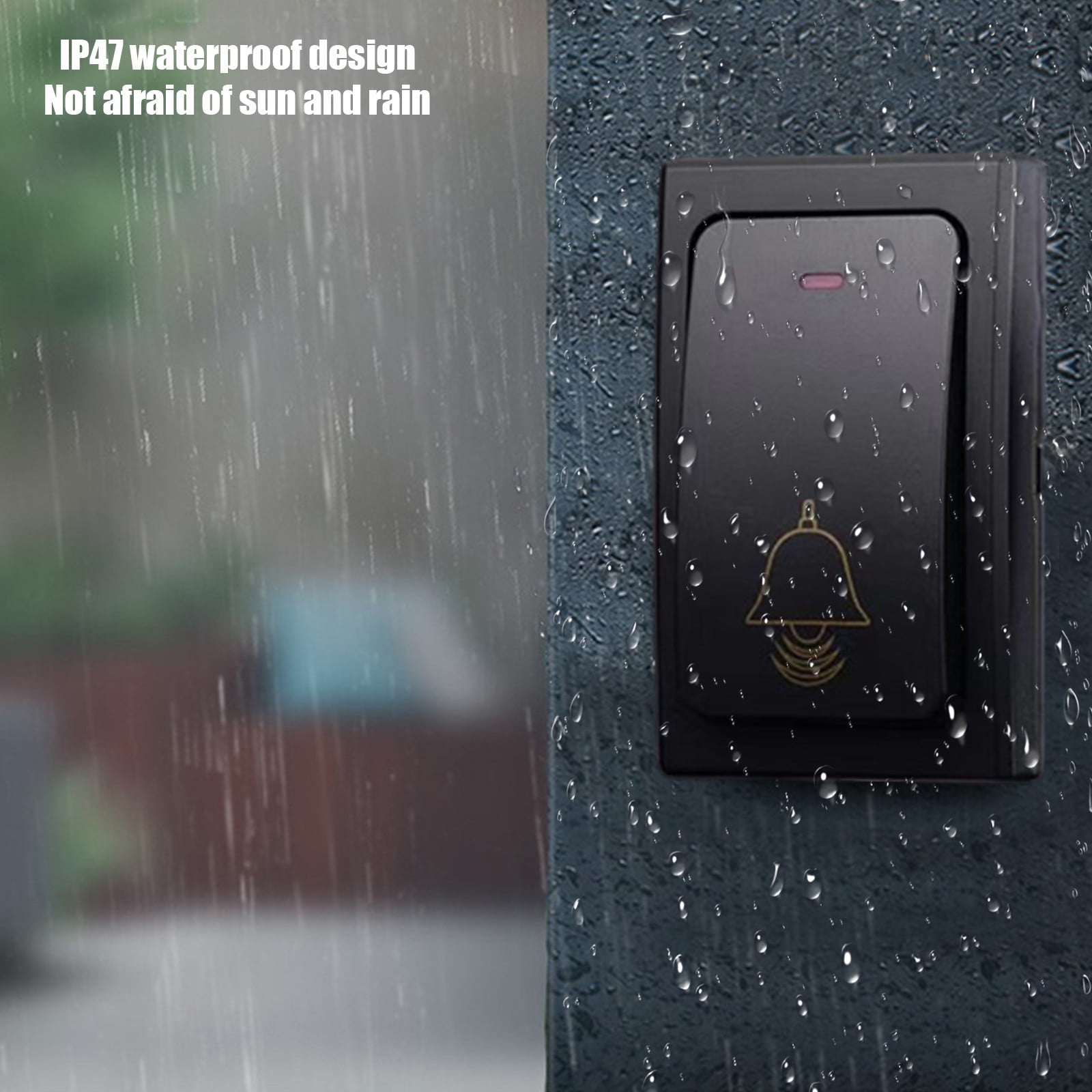 Wireless Self-Powered Doorbell, 36 Melodies, 4 Volume Levels, Easy Stick Installation, Elderly Call Function, Home/Office Use, No Wiring/Batteries Needed