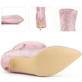 thumbnail image 3 of Unique Bargains Glitter Pointed Toe Stiletto Heels Over the Knee Boots for Women, 3 of 5