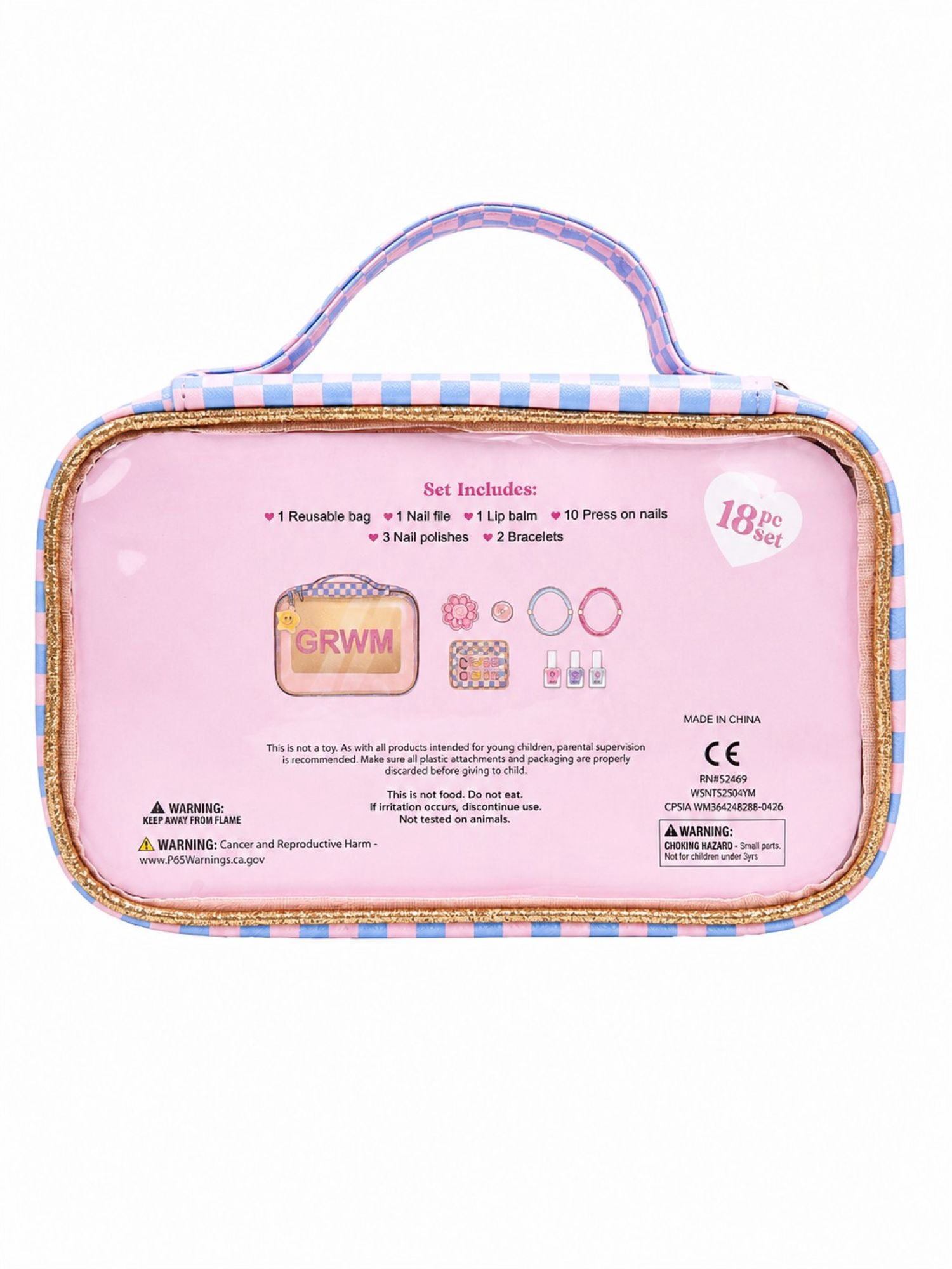 Wonder Nation Beauty Handbag Accessories Set, 9 Piece Set, Children 6 years and up