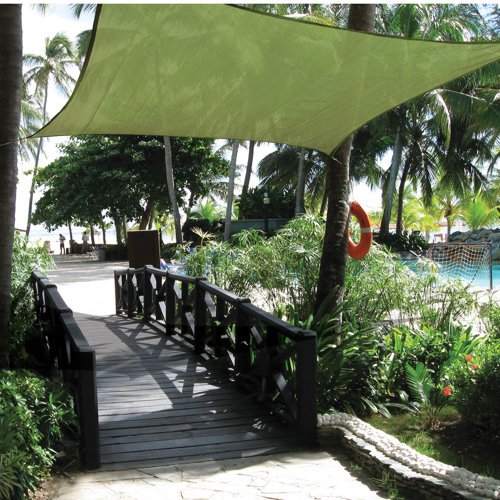 ShelterLogic ShadeLogic 16' Square Sun Shade Sail in Lime Green