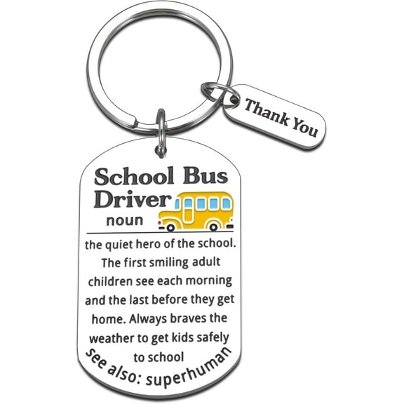 School Bus Drivers Gifts from Students Bus Driver Valentines Gift Women Men Bus Driver Appreciation Thank You Gifts Best School Bus Driver Keychain Birthday Retirement Gifts for Bus Driver