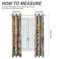 thumbnail image 2 of Floral Colorful Flower 2 Panel Curtain Set, Watercolor Painting Window Treatment Living Room Bedroom Decor, 2 of 5