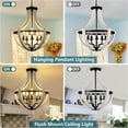 thumbnail image 4 of 19" Farmhouse Light Fixtures Chandelier, 4 of 5
