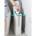 thumbnail image 3 of Bote de basura COMODID 4.4 Wide RVs Slim con tapa de 5 L, blanco, 3 of 8
