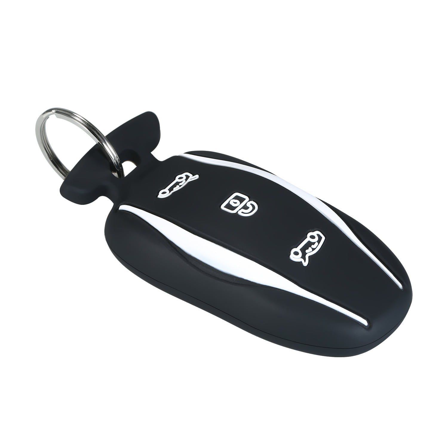 Tesla Gear Silicon Key Fob Cover Keychain Replacement for Tesla Model X Black 