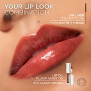L'Oréal Paris Plump Ambition Hyaluron Lip Oil 24HR Care Lip Gloss with Hyaluronic Acid, Milky Nu, 0.16 fl oz