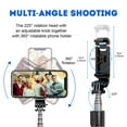 thumbnail image 5 of YiLBX Portable Extendable Selfie Stick with Wireless Remote and Tripod Stand, Lightweight, Compatible with iPhone 14/14 Pro/13/13 Pro/12/12 Pro/XS Max/XS/XR/X/8, Samsung Smartphone and More, 5 of 7