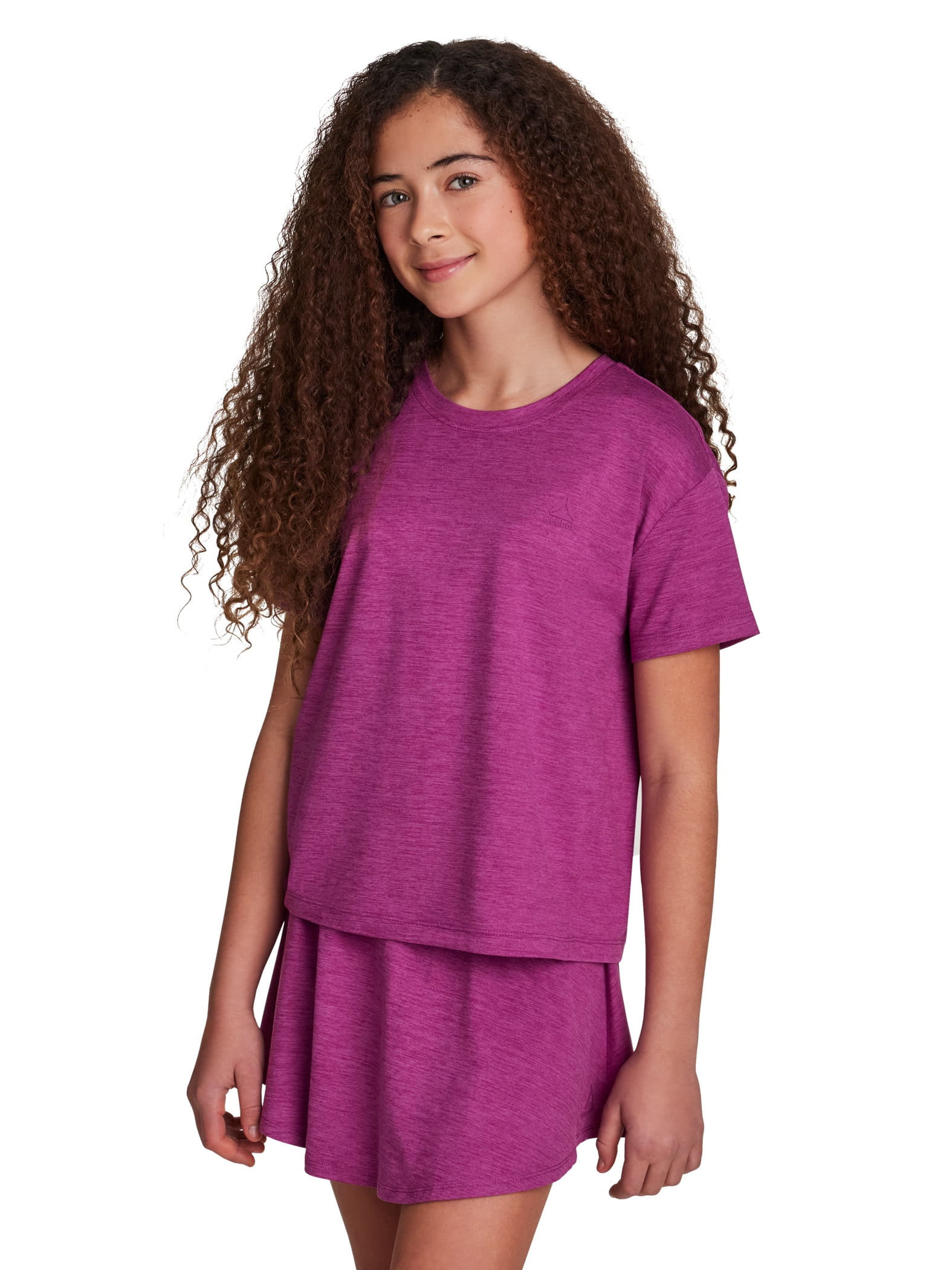 Reebok Girl's Legacy 2.0 Meet & Greet Short Sleeve Performance Top, Sizes 4-18