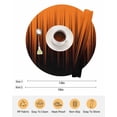 thumbnail image 6 of 15 Inch Round Placemats Set of 6, Burnt Orange Black Ombre Non Slip Heat Insulation PP Table Mats, Modern Abstract Striped Gradient Washable Place Mats for Kitchen Dining Party Table Decor, 6 of 7
