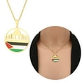 thumbnail image 2 of Necvior Al Aqsa Mosque and PLES Map Necklace Pendant Choker Couple Clavicle Chain, 2 of 12