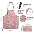 thumbnail image 7 of Pink Christmas Santa Pattern Apron-Garden Aprons for Women with Pockets-Cotton Linen Waterproof Kitchen Cooking Gardening Aprons Adjustable for Kitchen,Cooking,BBQ and Salon 33"x27", 7 of 7