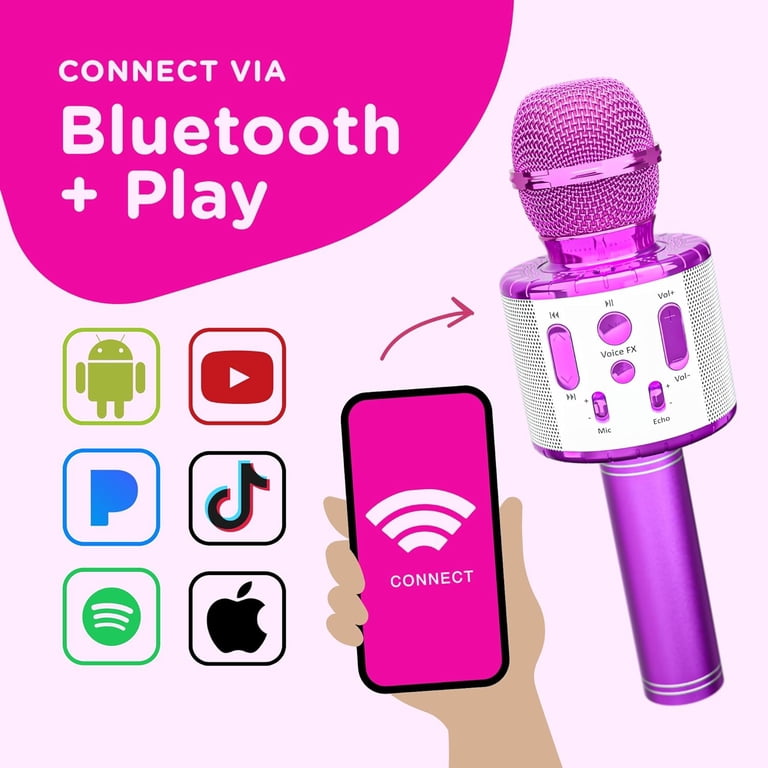 Move2Play Kids Karaoke Microphone with Bluetooth and 15 Nursery