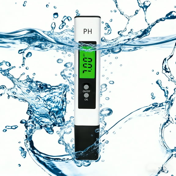Facvoer Digital PH Meter with ATC, High Accuracy Digital Water Quality Tester with 0-14 PH Measurement Range for Household Drinking, Hydroponics, Pool and Aquarium