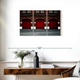 thumbnail image 3 of Elephant Stock Fire Station Wall Art - Horizontal Multi Panel Canvas - 3 Pieceliving Room Wall Decor - Photography Architecture Multi Panel - Brown And White Decor - 33" x 20", 3 of 8