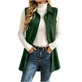thumbnail image 6 of Ihhxva Plus Size Puffer Vest for Women Button-Up Sleeveless Cardigan Waffle Lapel Button Front Design with Pockets Casual Retro Layering Piece S-2XL, 6 of 9
