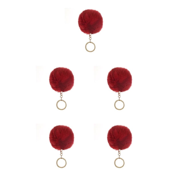 Cateissary Fuzzy Ball Llavero Flexible Cómodo Encantador Llaveros Adorable Práctico Llaveros Mujeres para Niños Adultos Ancianos Estudiantes Vino Rojo Type2 NO2 Cateissary CBP367300