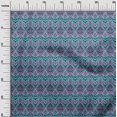 thumbnail image 2 of oneOone Tissu Lycra Polyester Diamant & Tourbillon Tissu à Coudre Imprimé Ikat BTY 56 Pouces de Large, 2 of 4