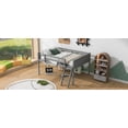 thumbnail image 6 of Kacho Full Loft Bed, Full Size Wood Low Loft Bed with Ladder, ladder can be placed on the left or right, No Box Spring Needed, Easy Assembly, Noise Free, Gray, 6 of 10