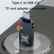 thumbnail image 4 of Likrtyny Lector tarjetas 2 en 1 5 Gbps OTG Type-C a USB 3.0 Lector tarjetas TF para iPhone (negro), 4 of 9