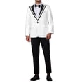 thumbnail image 2 of INSPIRE CHIC Formal Sport Coats for Men's Slim Fit Color Block Collar Business Blazers, 2 of 6
