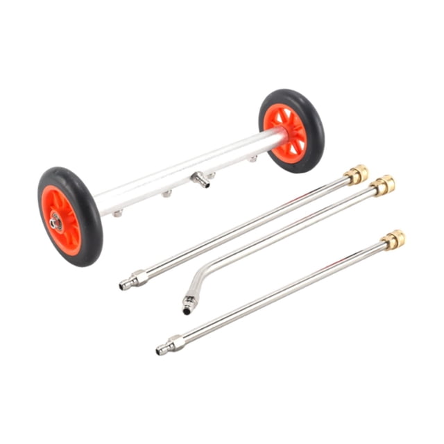 Terraxo Nettoyeur Haute Pression pour Châssis avec Acier Résistant à l'Usure, action de Nettoyage Puissante, Tiges d'Extension Incluses, Roues à Connexion Rapide Adaptées pour l'Entretien des Véhicules, Style surface Extérieure