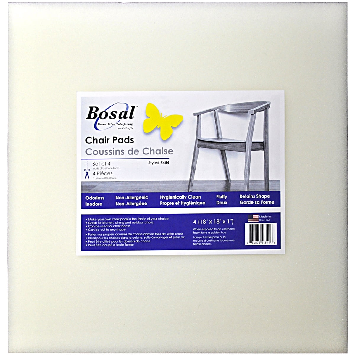 Bosal Foam Chair Pad 18'X18'X1' 4/Pkg-Square