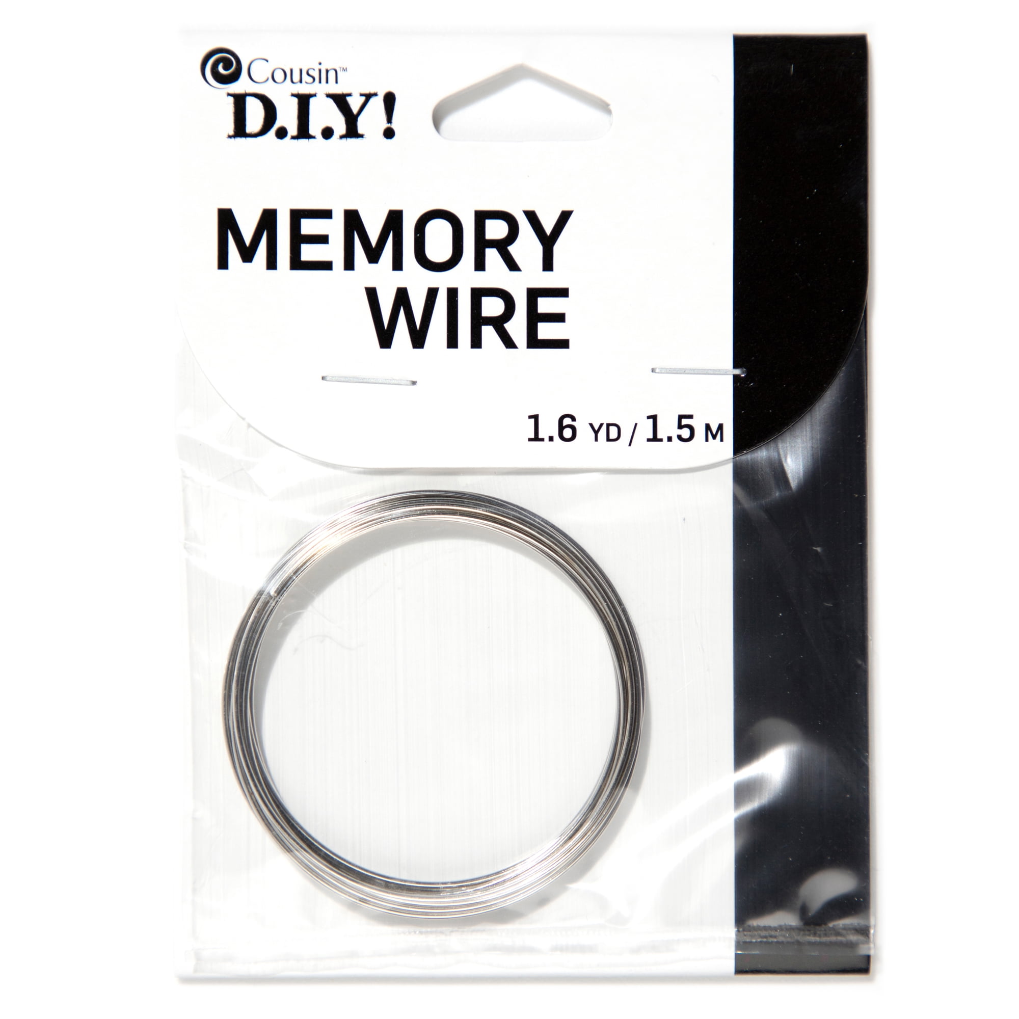 Cousin DIY Small Silver Memory Wire, 1 Piece, 5 ft Roll, 22 Gauge