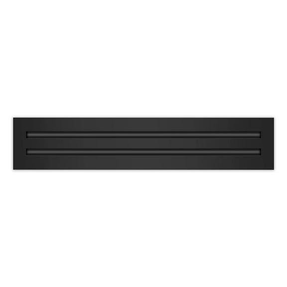BUILDMART - 20x4 Modern AC Vent Cover - Decorative Black Aluminum Air Vent - Standard Linear Slot Diffuser - Heating and Cooling Register Grille for Ceiling, Walls & Floors - Texas Buildmart