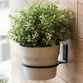 thumbnail image 5 of Wall Mounted Flower Pot Holders, 4pcs Wall Mounted Flower Pot Metal Wall Mounted Flower Pot Holder Flower Pot Holder Rustproof Ring Planter Holder Fixing for Garden 4 Inch, 5 of 5