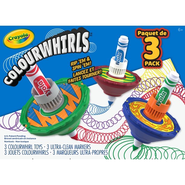 Juego de Arte Giratorio Crayola Colourwhirls 3 Paquetes con Marcadores