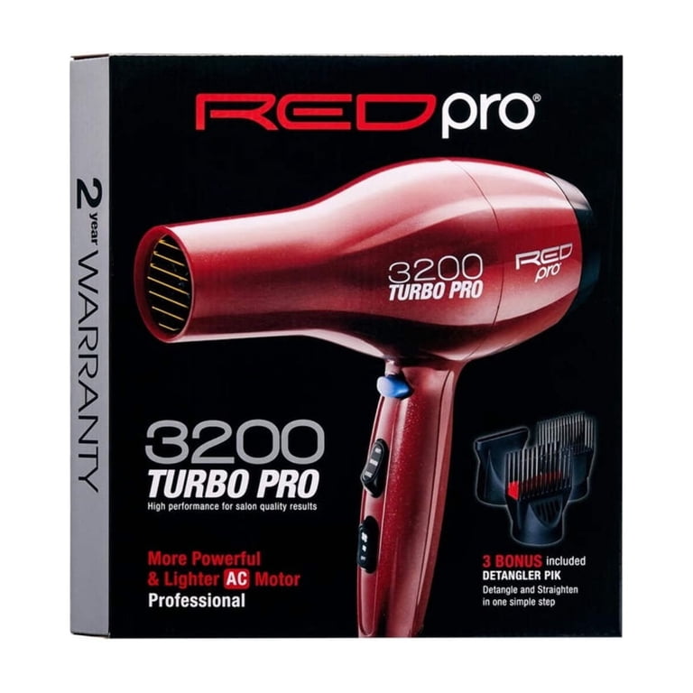 KISS 3200 Turbo Pro Detangler Hair Dryer, 3 Heat/2 Speed, 3  display picture 2