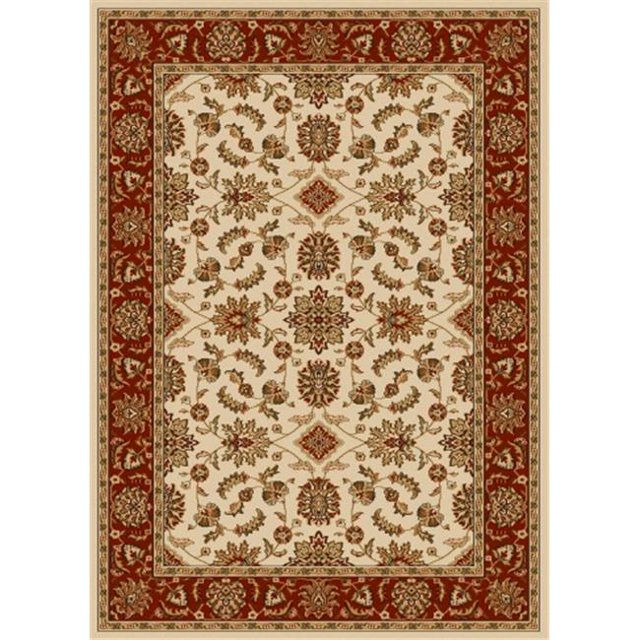 Radici 1592-1052-IVORY-BRIC Como Rectangular Ivory & Brick Traditional Italy Area Rug- 7 ft. 9 in. W x 11 ft. H
