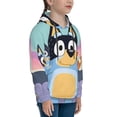 thumbnail image 3 of Lsque Bluey Patten Youth Hoodie Sweatshirt Pullover with Kangaroo Pocket Boys and Girls Hoodie Warm Hoodie for Kids, 3 of 8